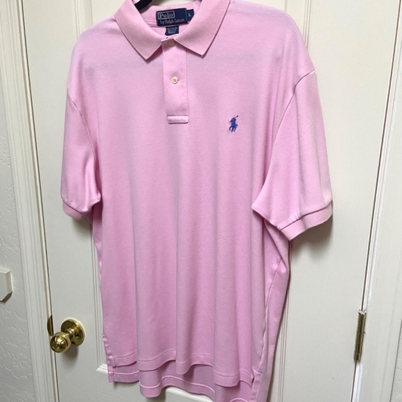 Polo Ralph Lauren Pink Classic Fit Polo Shirt L Vintage Preppy Old Money Golf - Picture 9 of 13